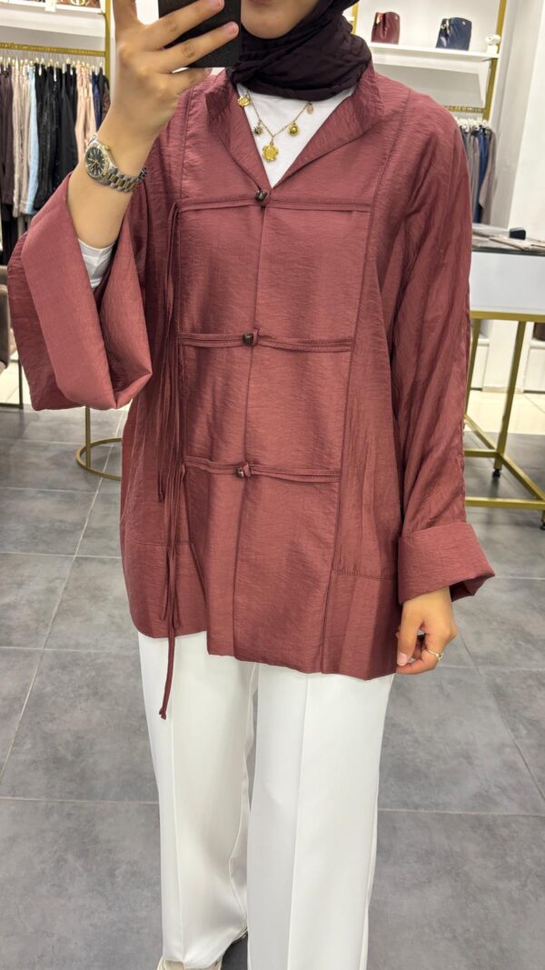 Vual Kimono Pastel Nar Çiçeği