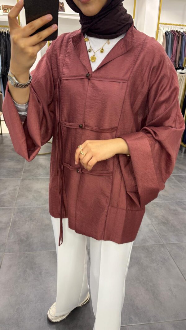 Vual Kimono Pastel Nar Çiçeği