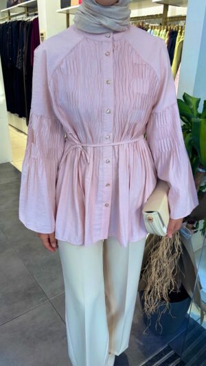 Lina Gömlek Toz Pembe