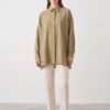 Basic Oversize Gömlek - YAĞ YEŞİLİ